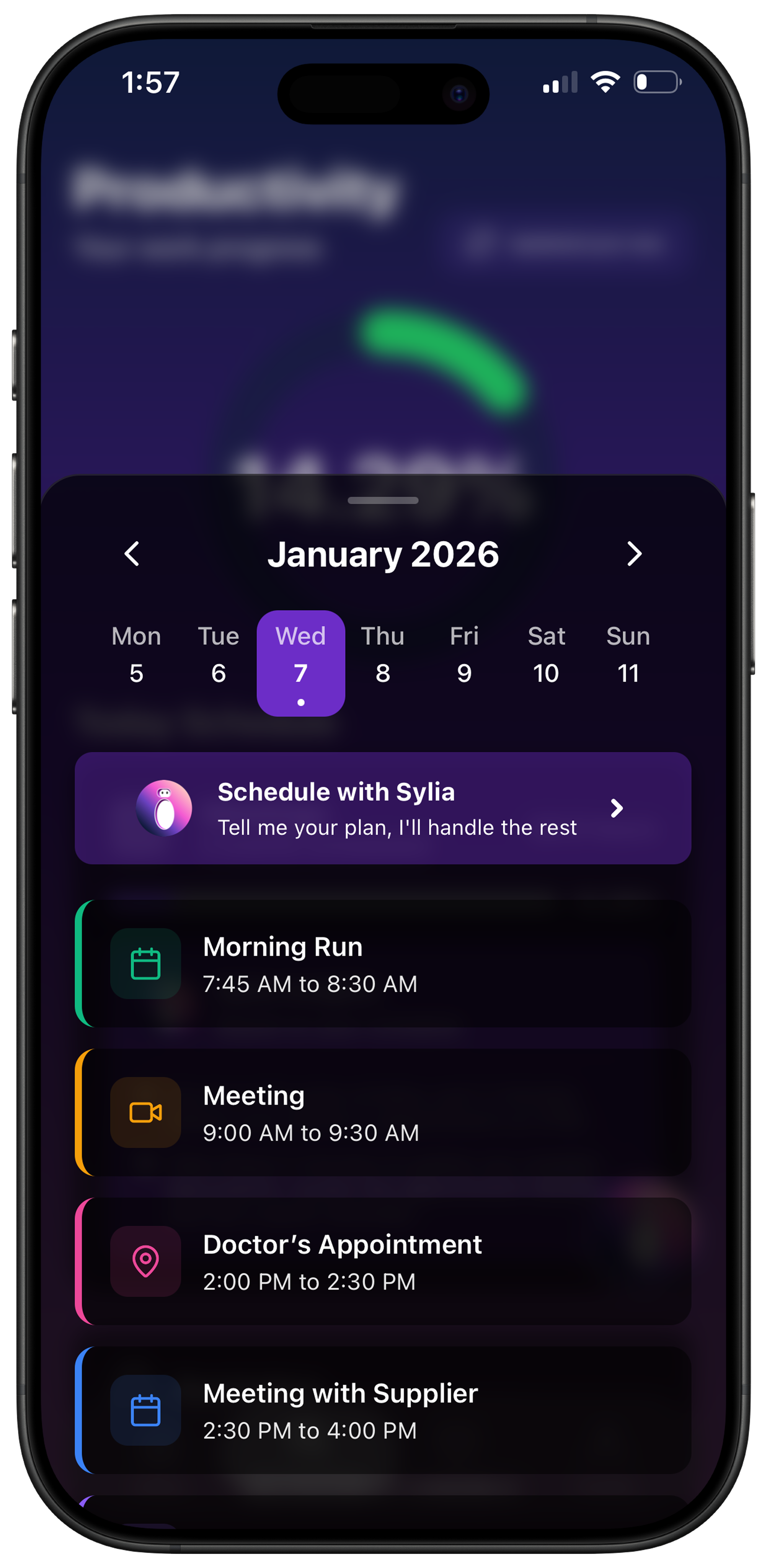 Productivity App Screen