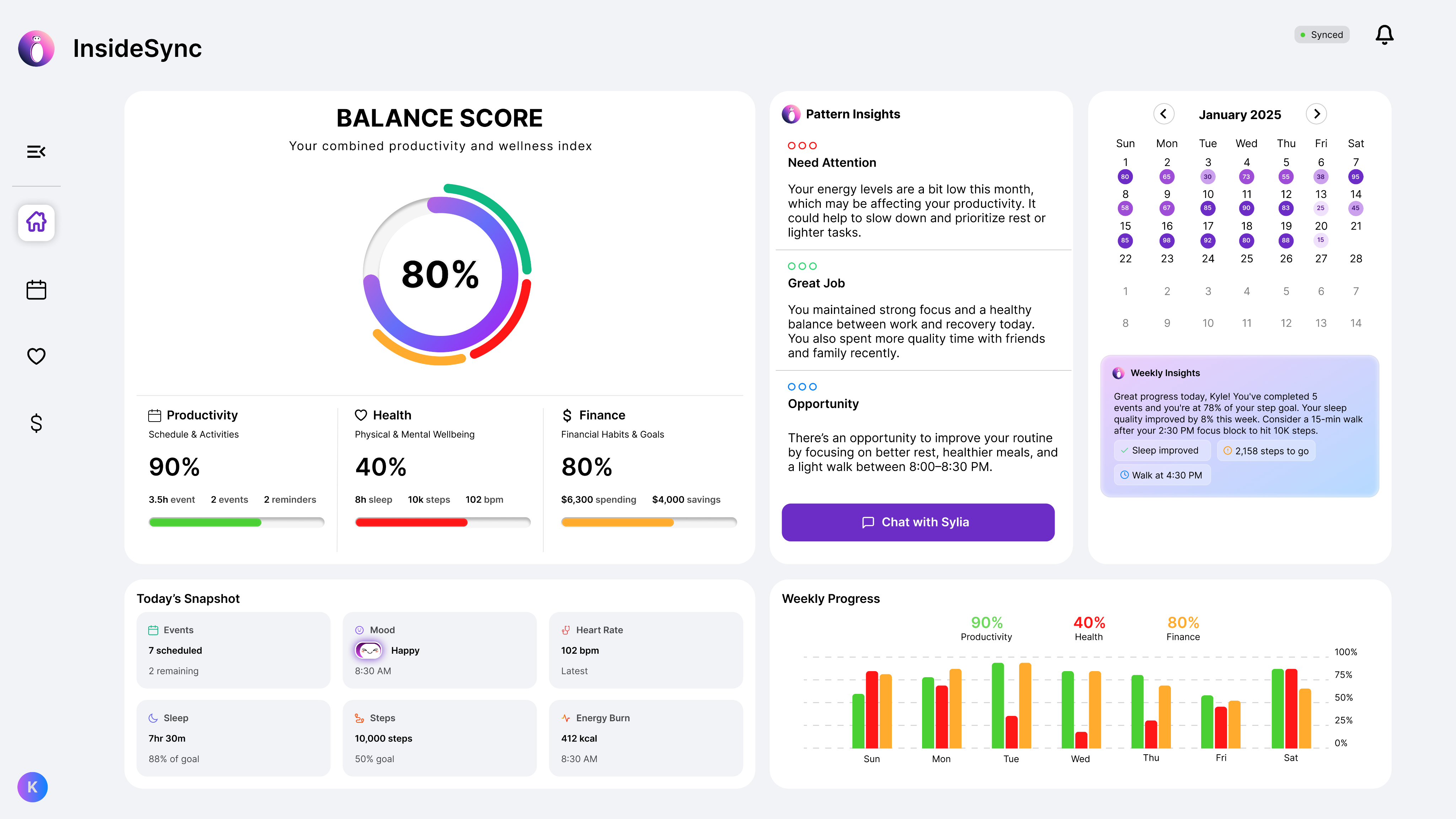 InsideSync web dashboard
