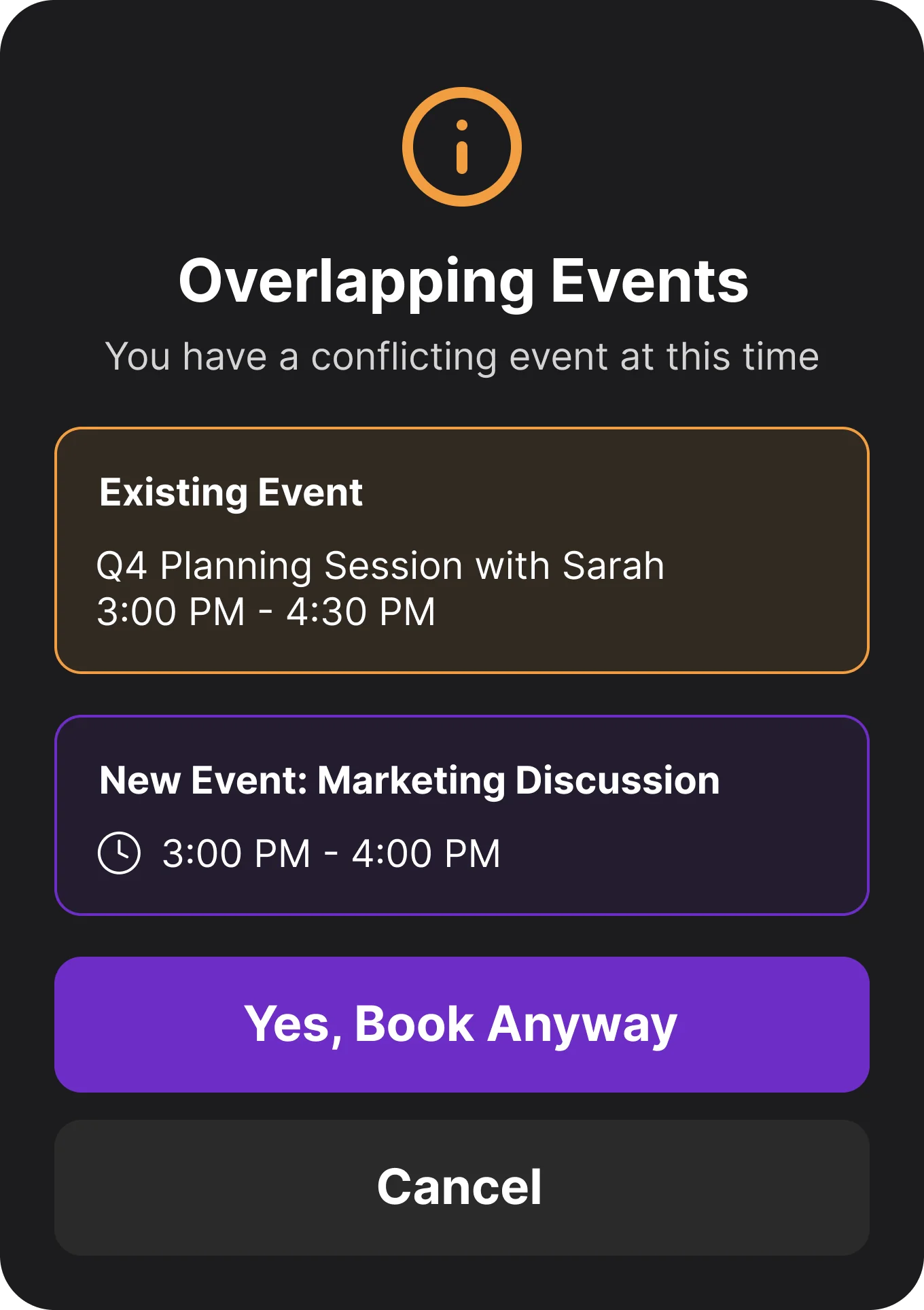 Overlapping Events